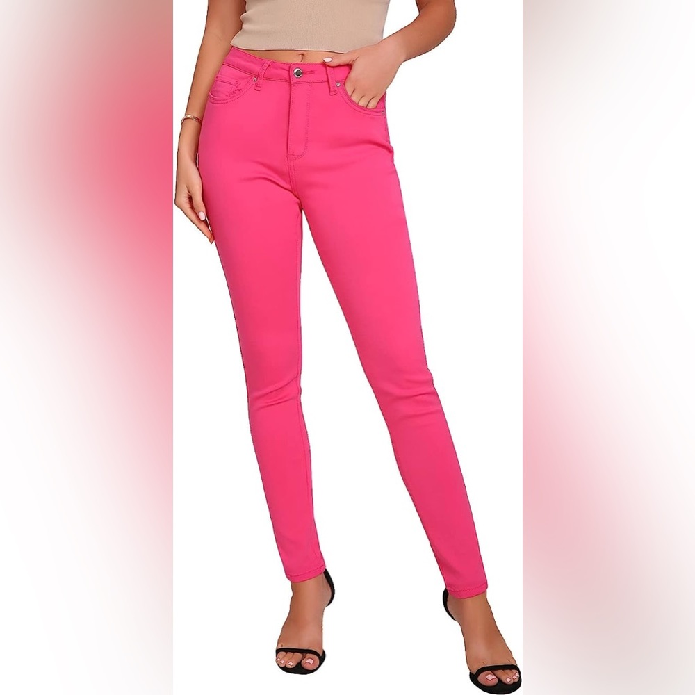 Women's Skinny Hyper Stretch Jeggings | Rose Pink | 14L but fits like 16L